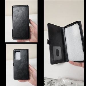 Galaxy S21 Ultra 6 Phone Wallet Case Black New